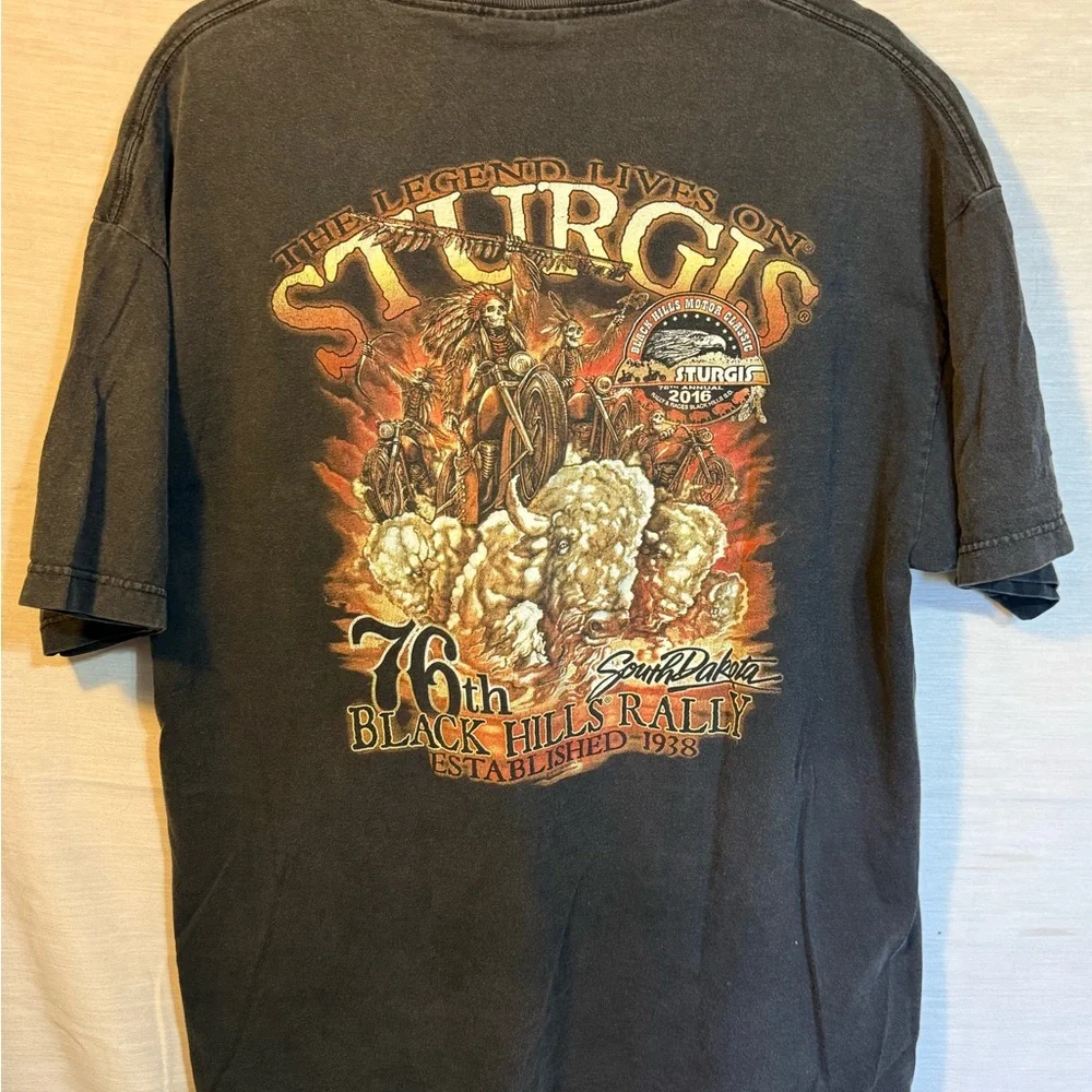 Sturgis Black Hills Rally 2016 Graphic Tee XL - Picture 3 of 4